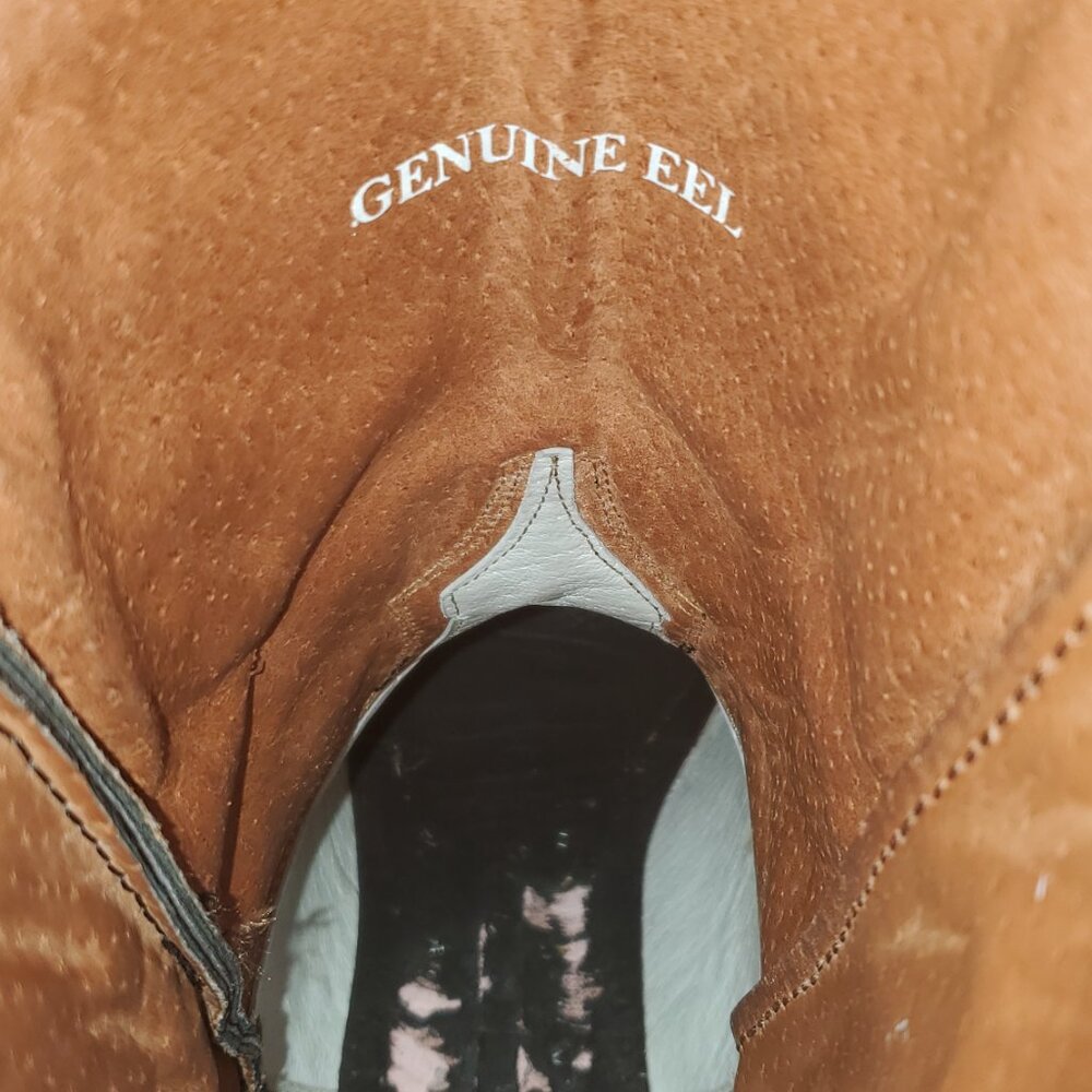 Genuine EEL Dan Post Boots EUC 9 EW - Picture 8 of 14